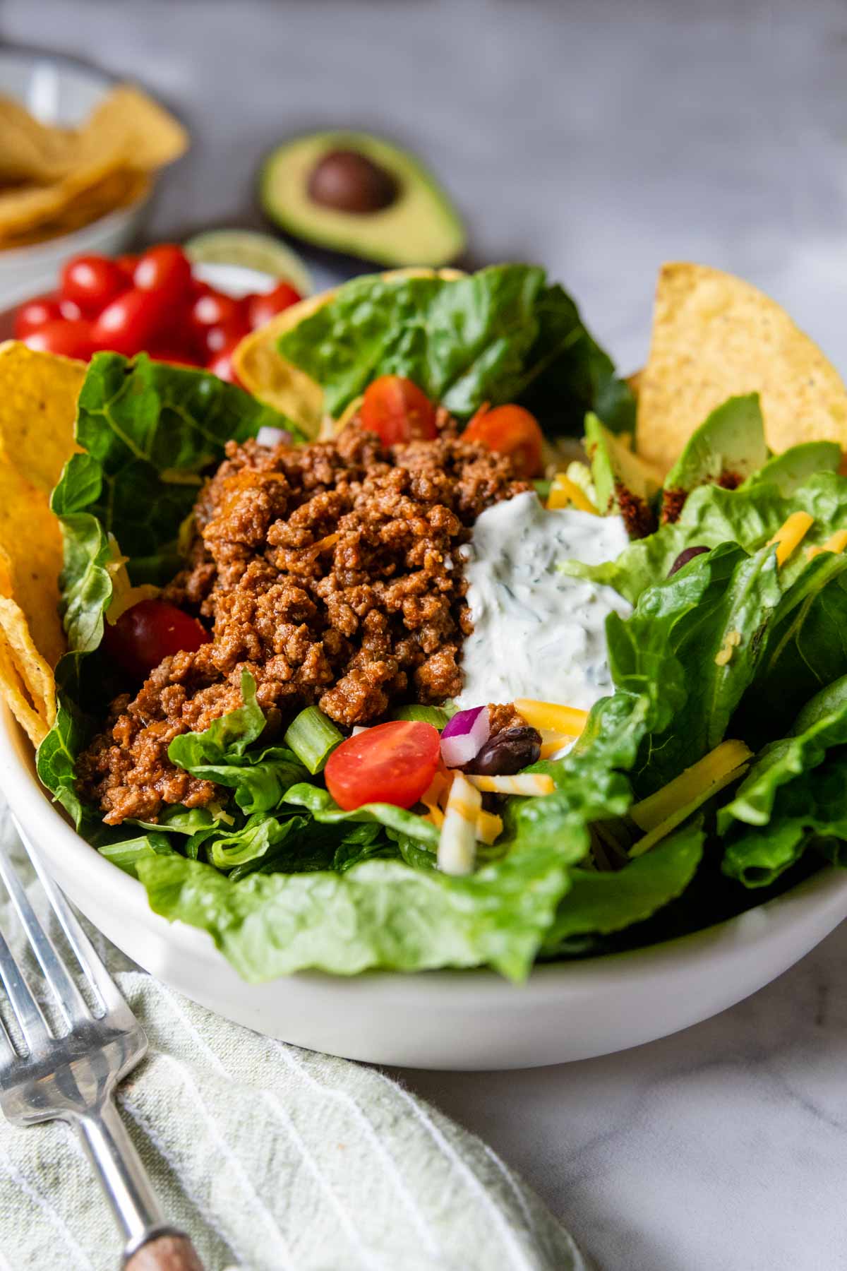 20-Minute Gluten-Free Taco Salad with Ground Beef
