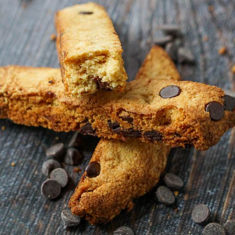 Chocolate Chip Keto Biscotti