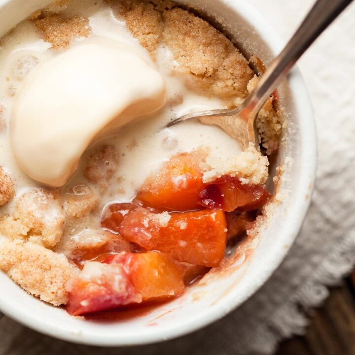 Gluten Free Air Fryer Peach Cobbler (Small Batch)