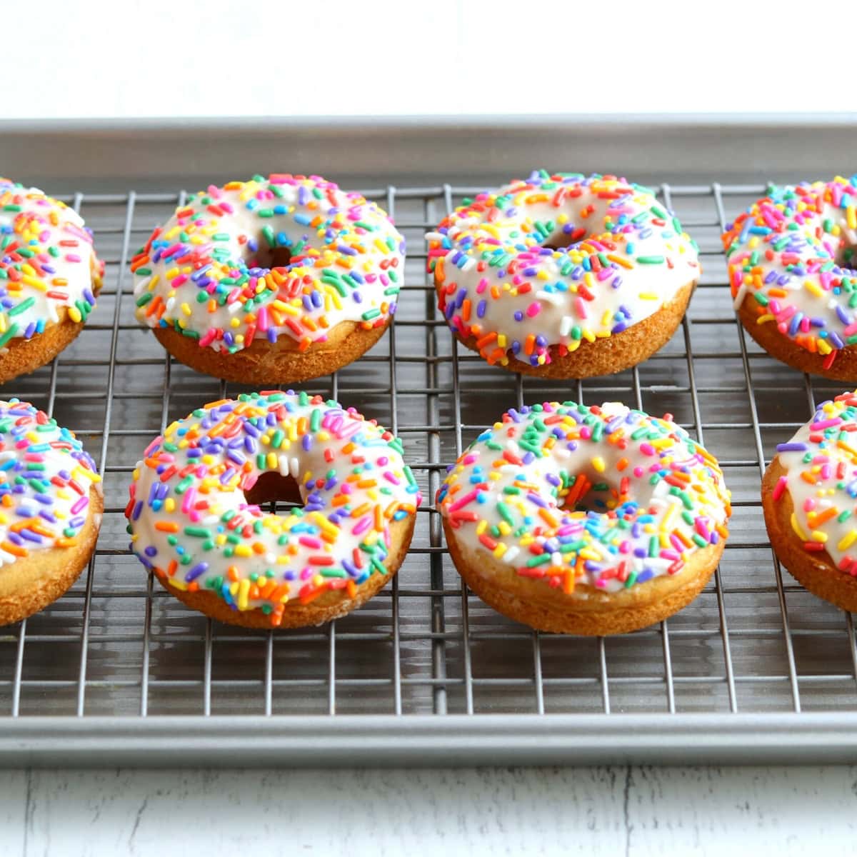 Gluten-Free Baked Vanilla Donuts {Dairy-Free Option}