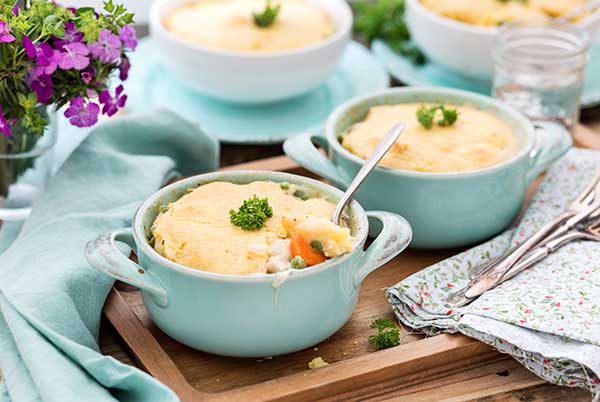 Gluten Free Chicken Pot Pie with Cornbread Crust Recipe