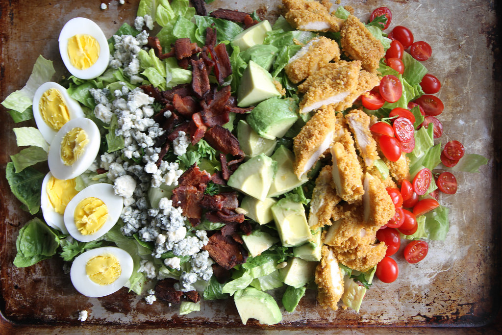 Gluten Free Fried Chicken Cobb Salad - Heather Christo