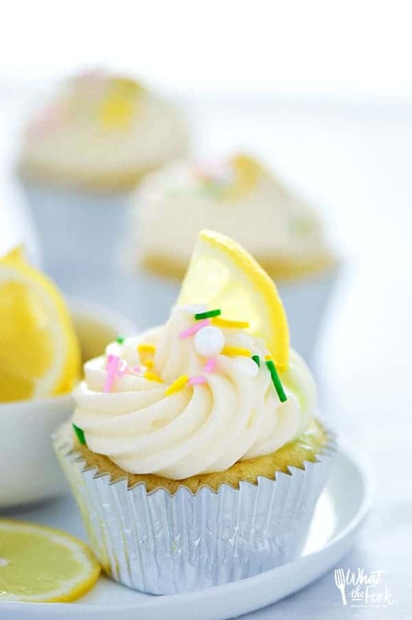 Gluten Free Lemon Cupcakes with Cream Cheese Frosting