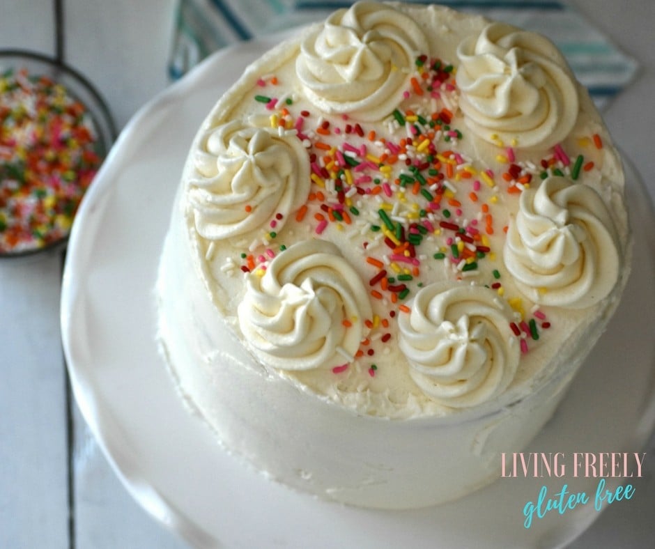 Gluten Free and Dairy Free Vanilla Cake