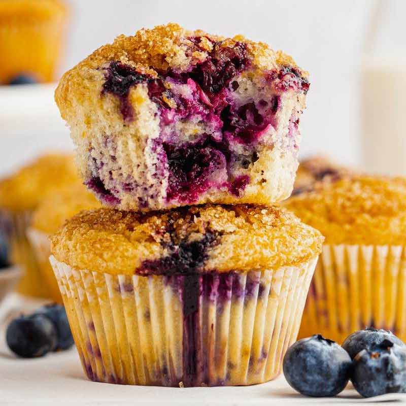 Gluten-free Blueberry Muffins (the BEST texture!)