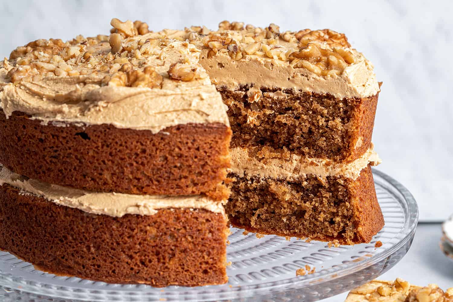 Gluten-free Coffee & Walnut Cake Recipe - BEST EVER! (low FODMAP + dairy-free option)