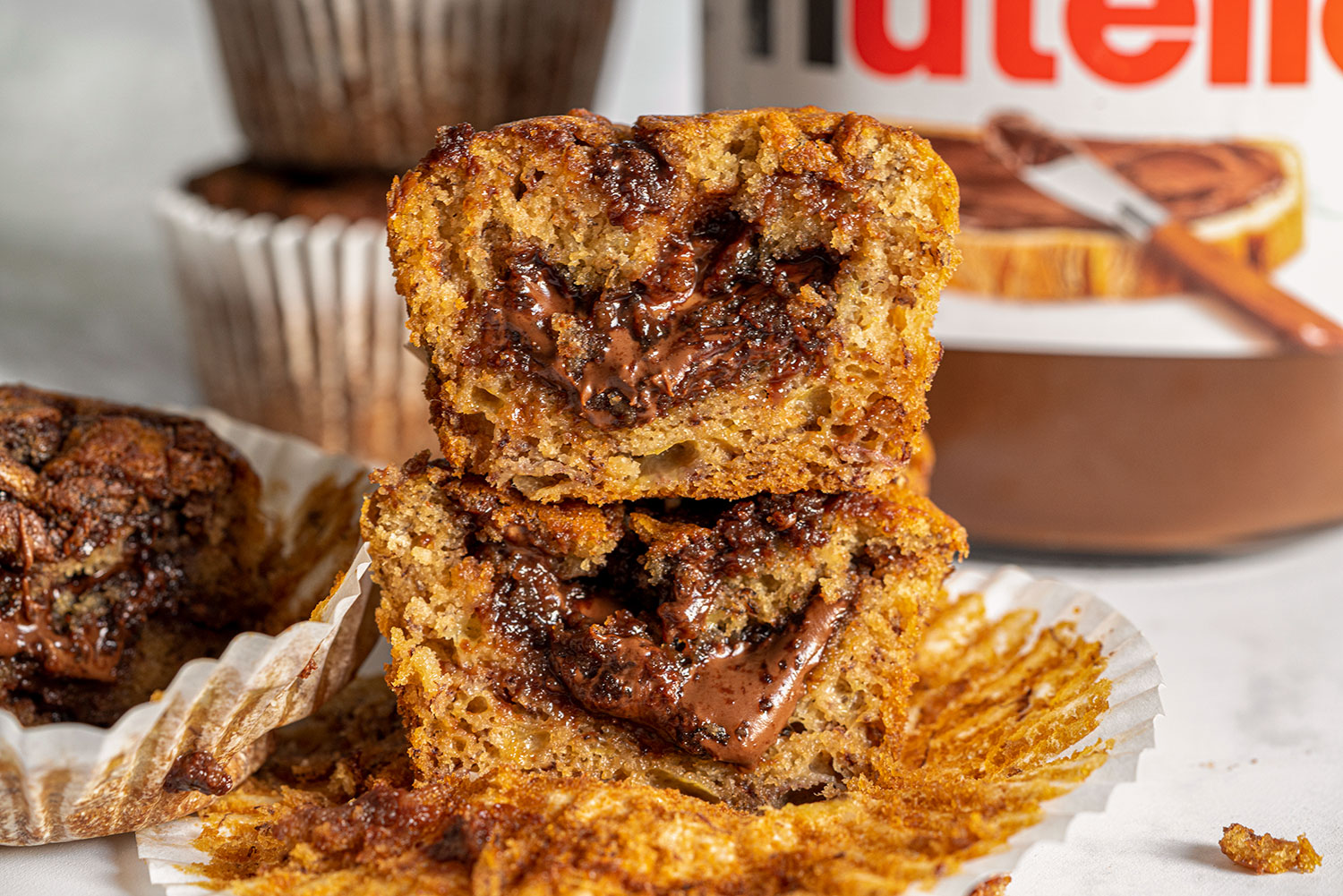 Gluten-free Nutella Banana Muffins Recipe (dairy-free option)