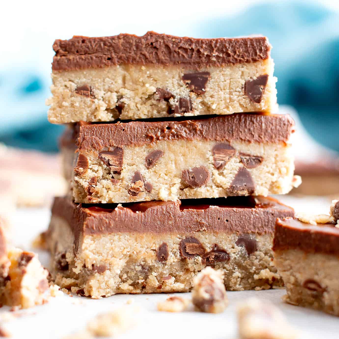 Healthy Gluten Free Cookie Dough Bars (Vegan, Edible, Dairy-Free, Easy)