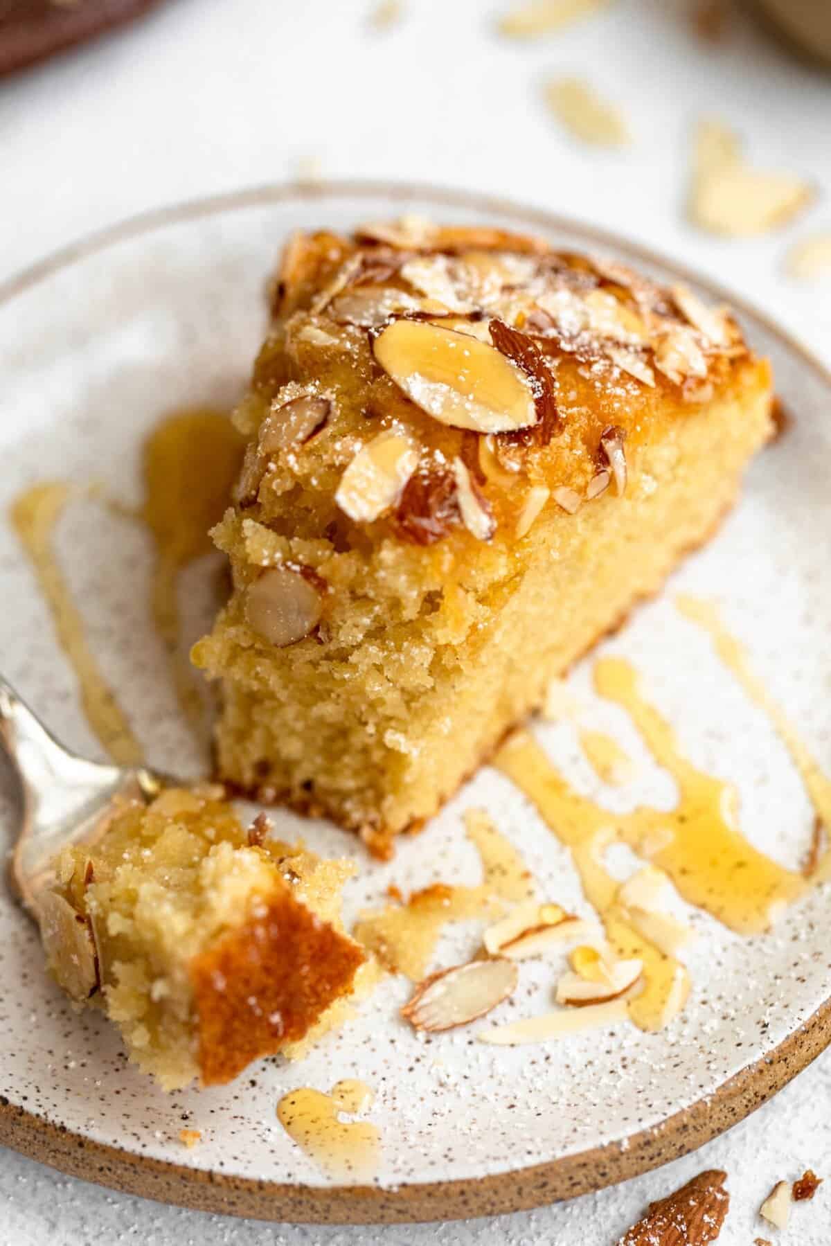 Honey Soaked Gluten Free Almond Cake