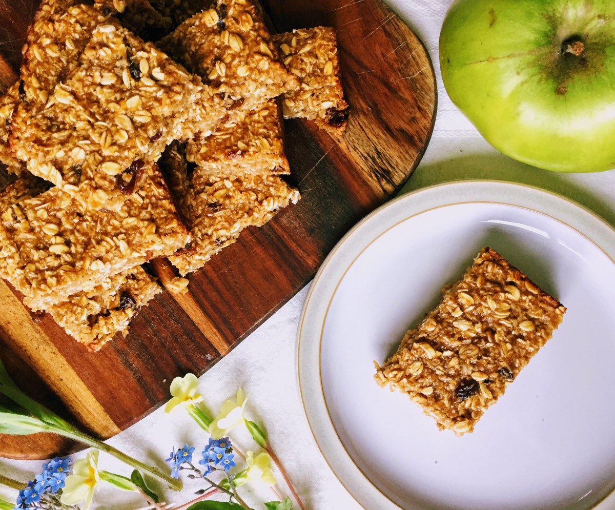 Vegan Apple Flapjacks (Vegan, Gluten-free, Nut-free, Soya-free) – Clare Cooks Vegan