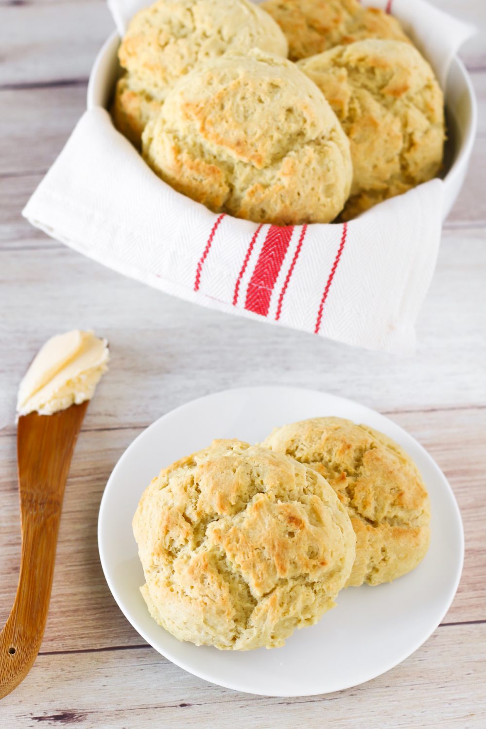 gluten free vegan drop biscuits - Sarah Bakes Gluten Free