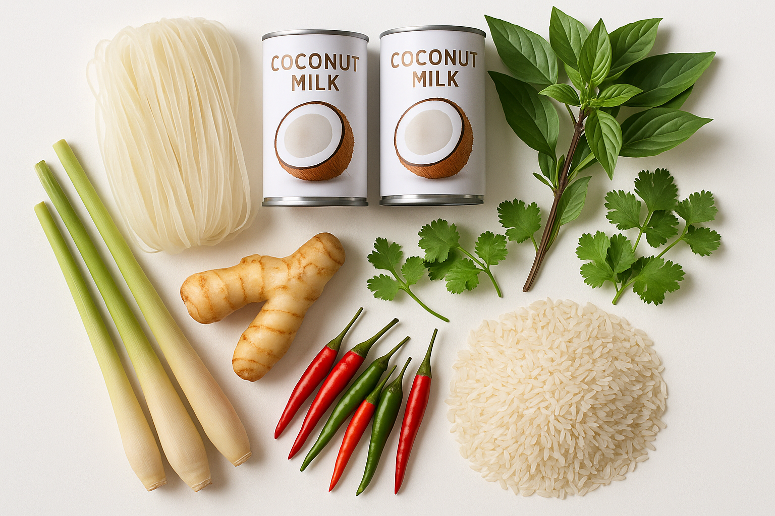 assortment of naturally gluten-free Thai ingredients